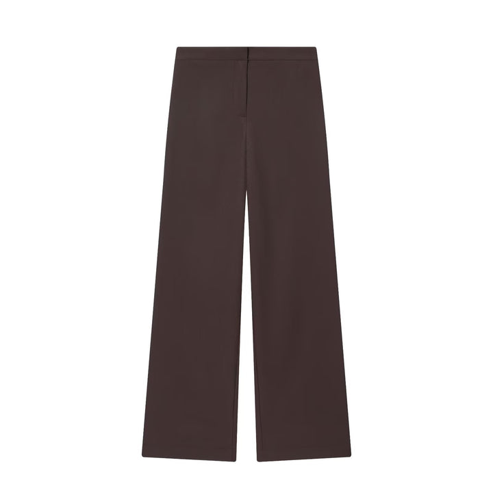 Women High-Waisted Palazzo Pants with Wide Leg and Smooth Waistband Mune Fashion