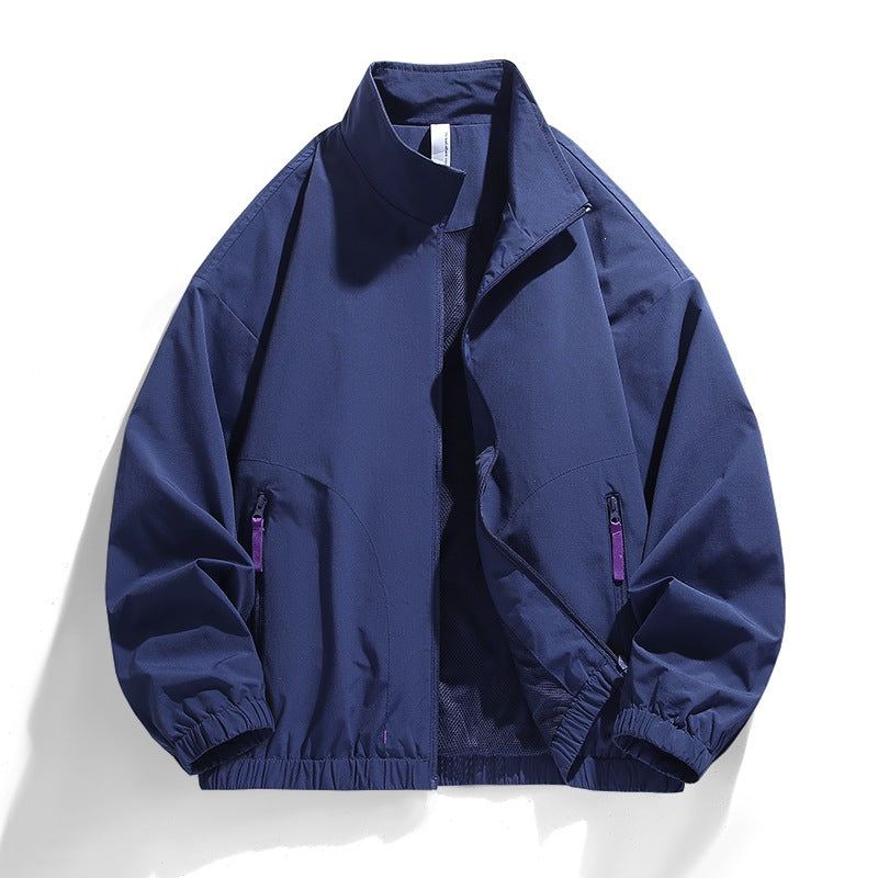 Women Lightweight Outdoor Jacket with High Collar Mune Fashion