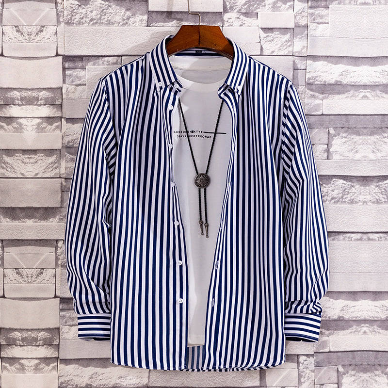 Men's casual shirt jacket made of a light cotton blend with button-down collar Mune Fashion