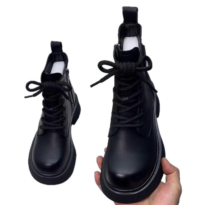 Women's Stylish and Sturdy Lace-up Boots Mune Fashion