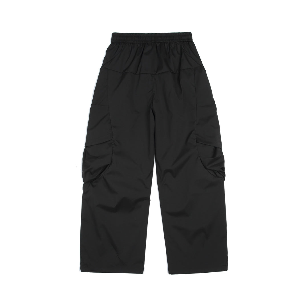 Men's Functional Cargo Pants in Tech Nylon with Elastic Waistband and Drawstring Mune Fashion