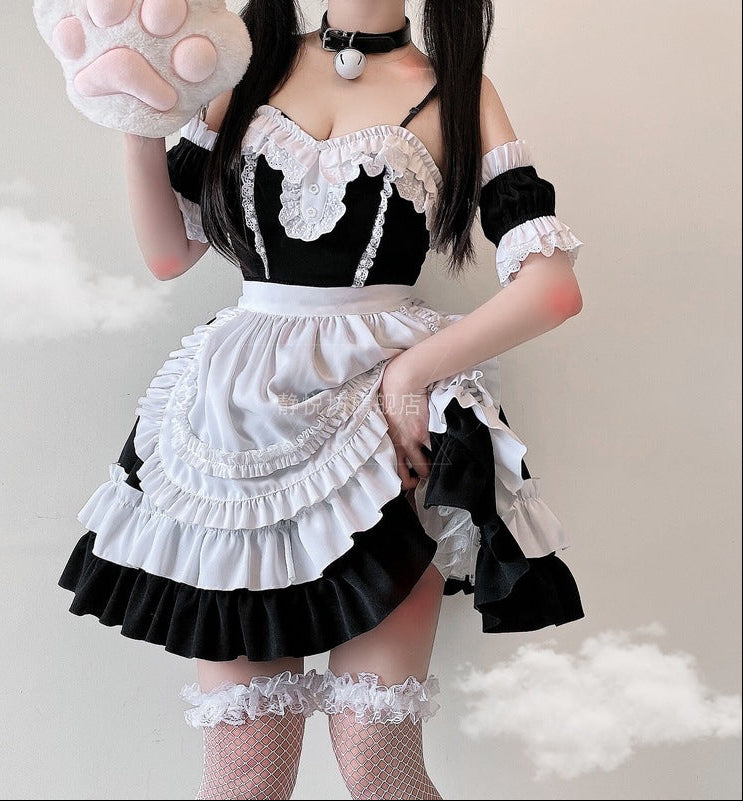 Girl's playful ruffle dress with charming puff sleeves Mune Fashion