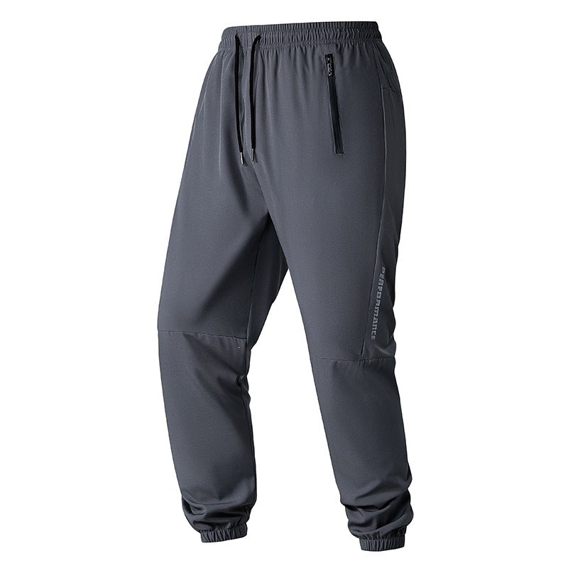 Men's Conical Performance Jogging Pants with Zipper Pockets & Elastic Waistband Mune Fashion