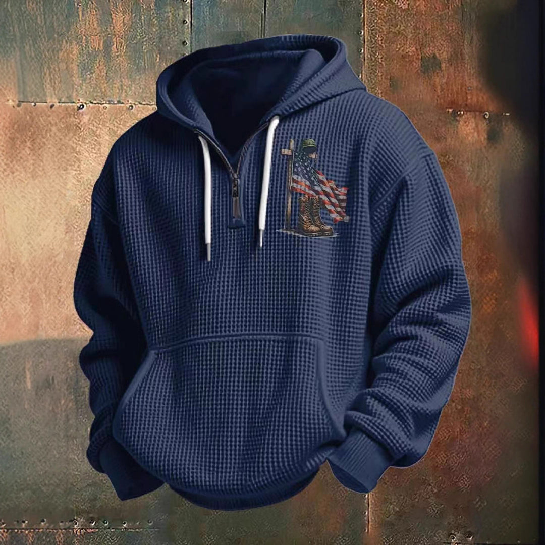 Men's hoodie with American flag design Mune Fashion