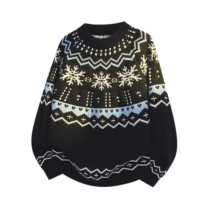 Women Soft Knit Sweater with Winter Motif Mune Fashion
