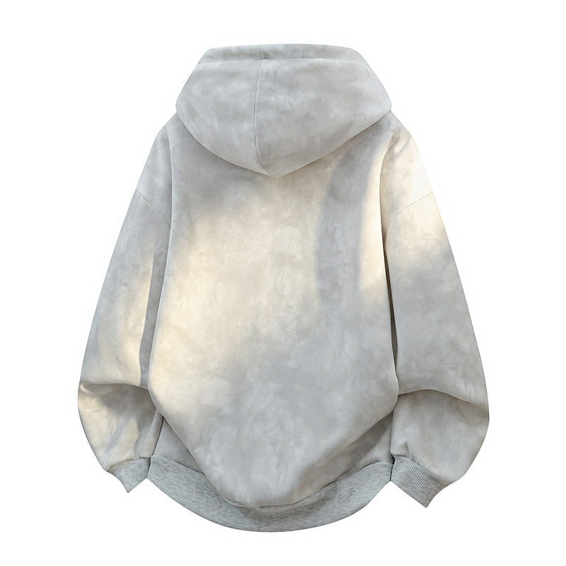 Unisex oversized hoodie in stonewashed look with kangaroo pocket, metal rivets, and ribbed hem Mune Fashion