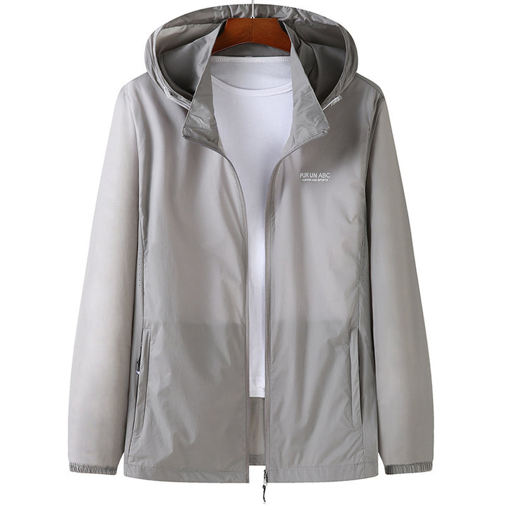 Men's Ultralight Packable Hooded Outdoor Jacket with Two-Way Zipper Mune Fashion