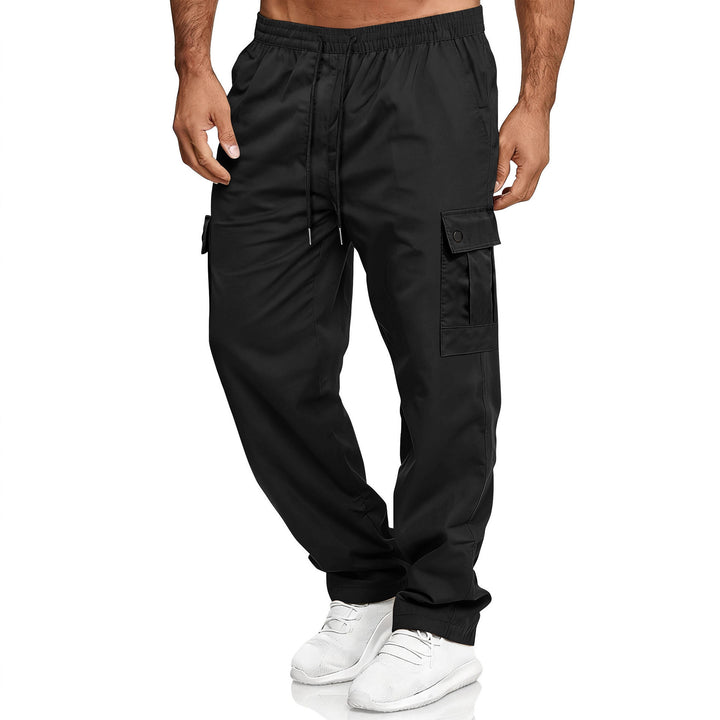 Men's nano cargo jogging pants with elastic drawstring waistband, large flap pockets, and relaxed fit Mune Fashion
