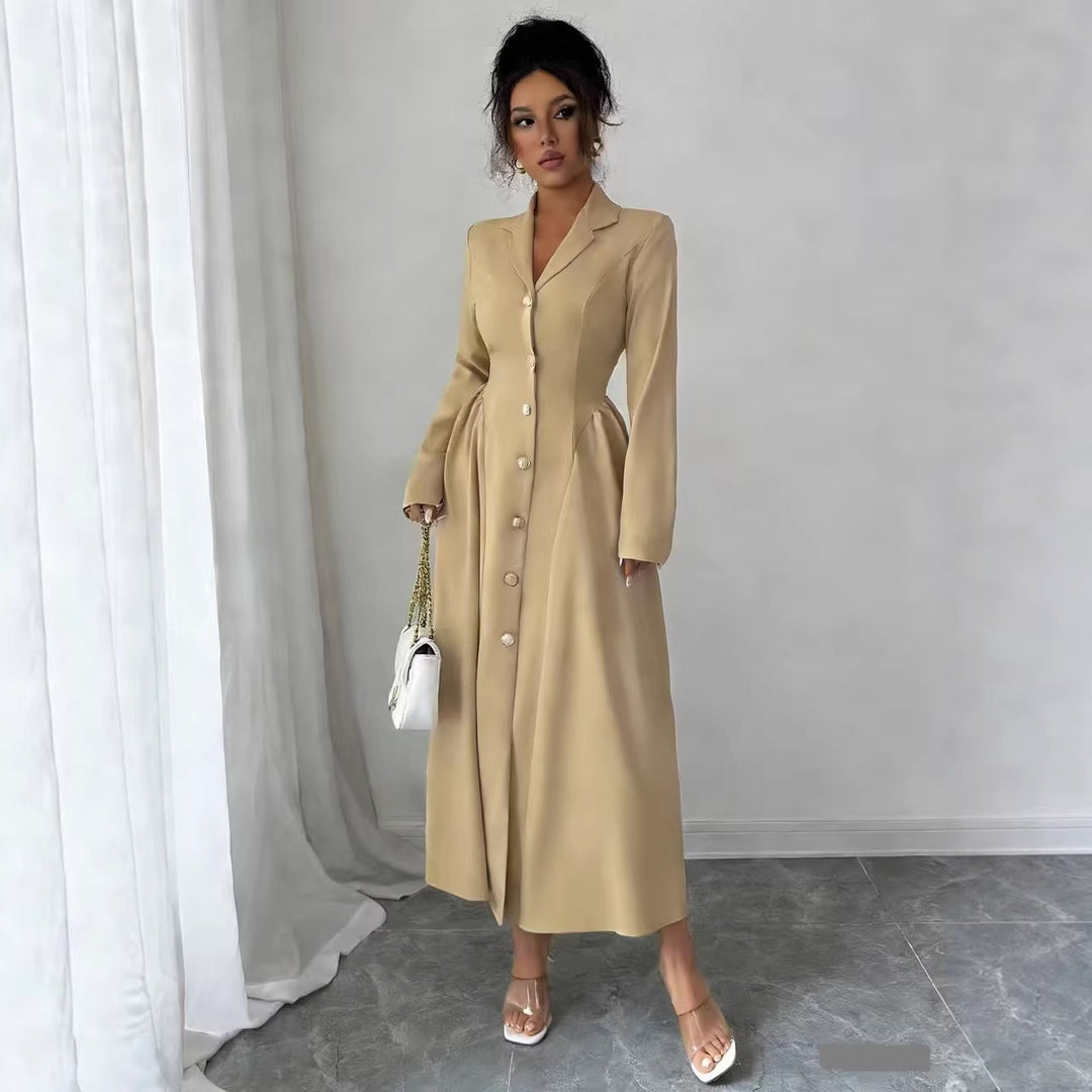 Women's Elegant Midi Dress in Blazer Style with Tailored Fit Mune Fashion