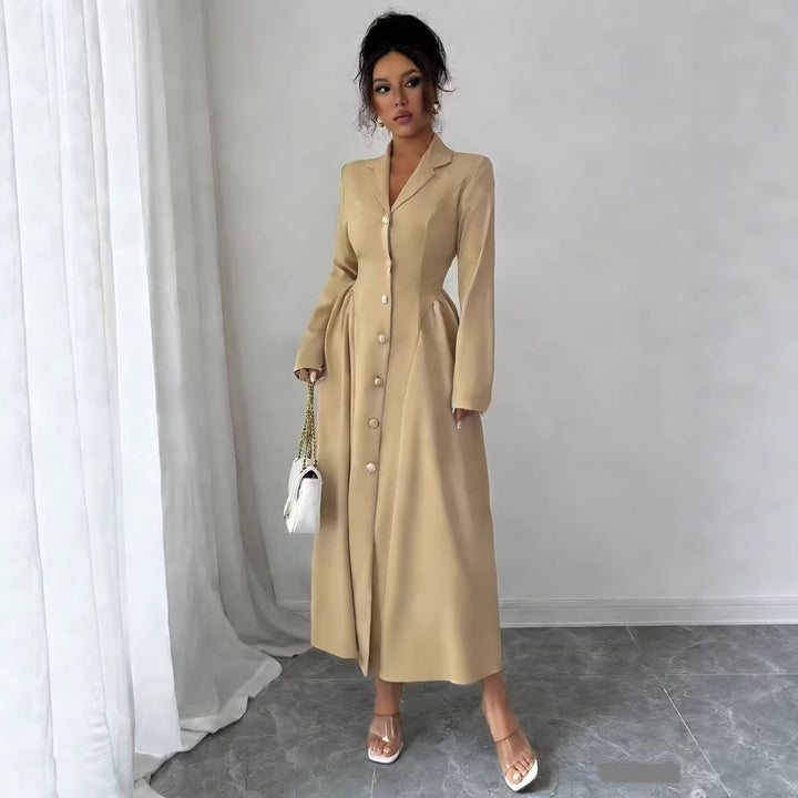 Women's Elegant Midi Dress in Blazer Style with Tailored Fit Mune Fashion