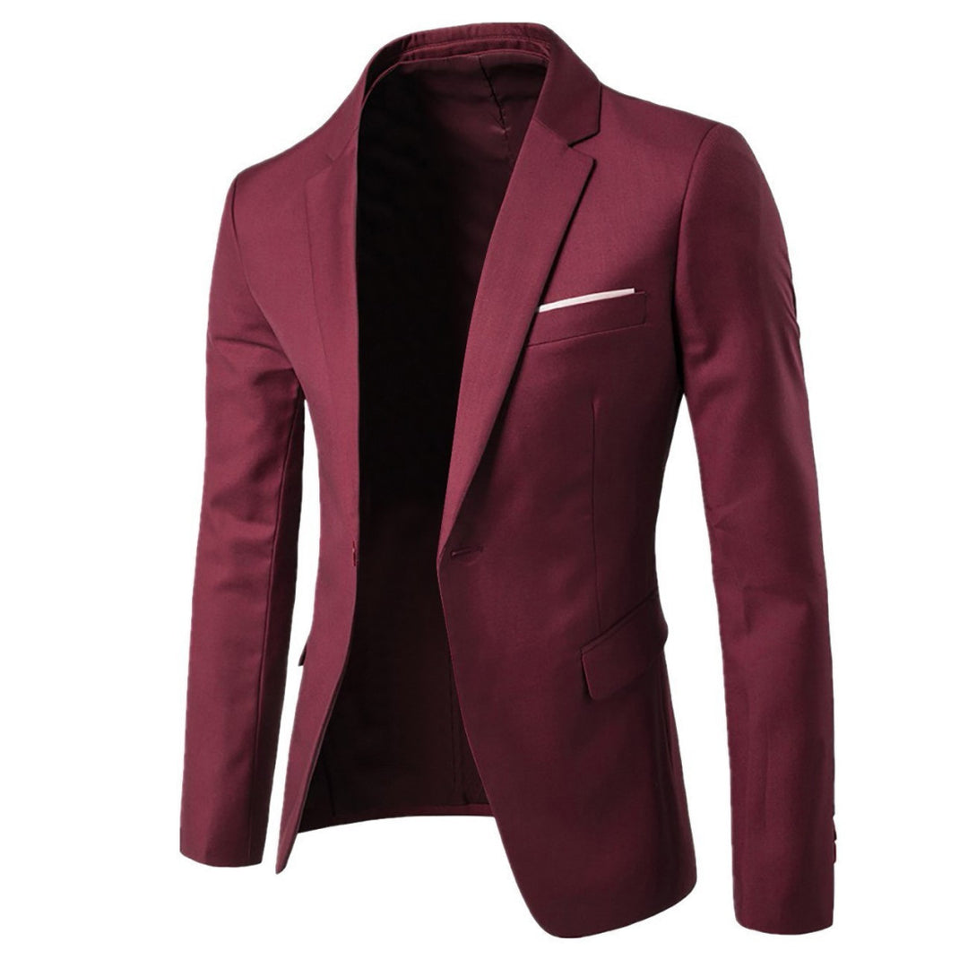Men's fitted tuxedo jacket with shawl satin lapel and single-button cut Mune Fashion