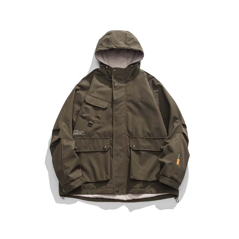 Unisex Oversize-Utility-Jacket with Hood, multifunctional flap pockets and drawstring Mune Fashion