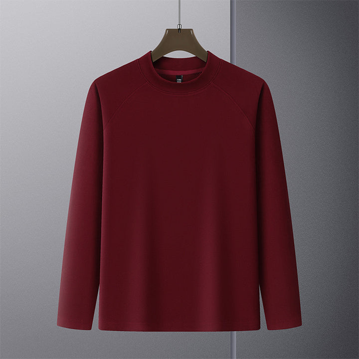 Men's Premium Mockneck Sweater made of fine wool blend with raglan sleeves Mune Fashion