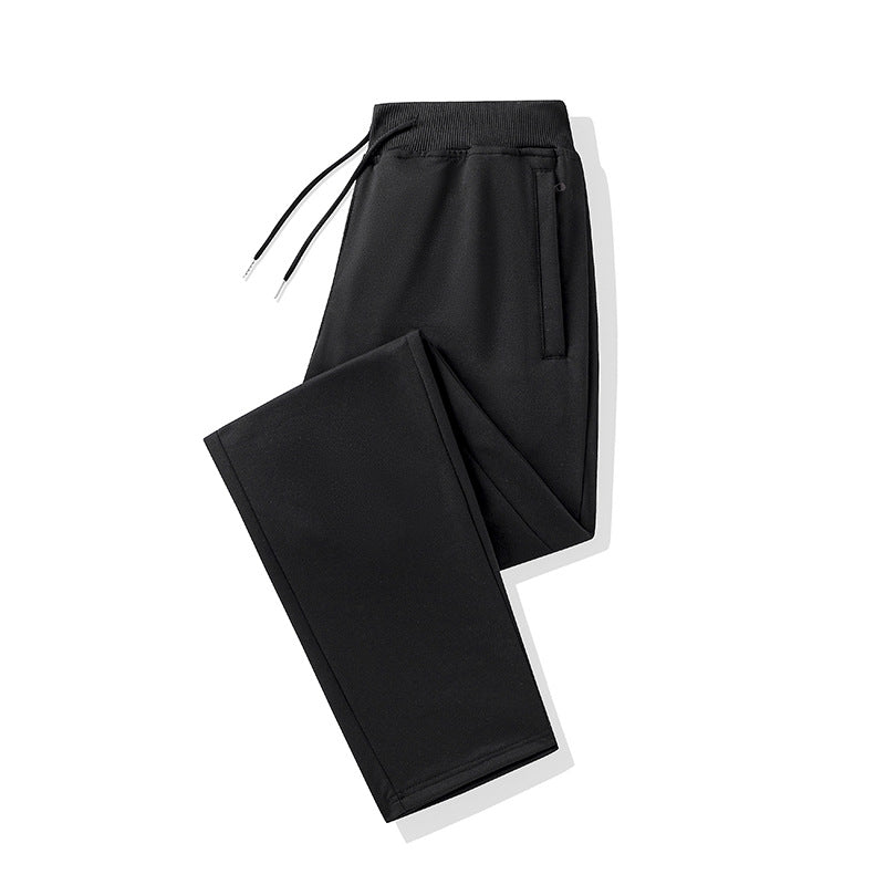 Men's Straight-Fit Jogging Pants with elastic waistband, drawstring and concealed side pockets Mune Fashion