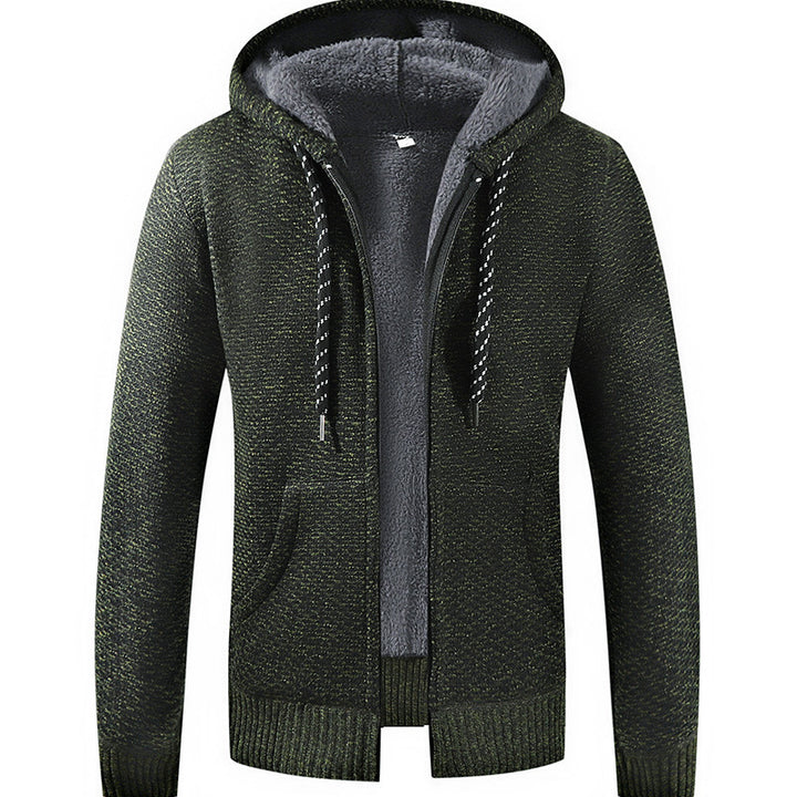Men's Lined Hooded Cardigan with Teddy Lining and Full Zip Mune Fashion