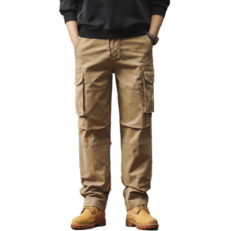 Herren Cargo-Hose im Utility-Stil mit Elastikbund, Kordelzug und Mehrfach-Taschen Mune Fashion