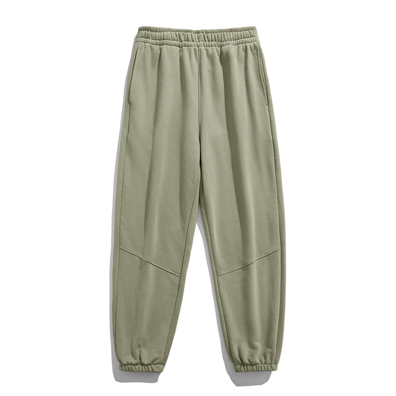 Men's fleece joggers with tapered cut, elastic drawstring waistband & knee panels Mune Fashion