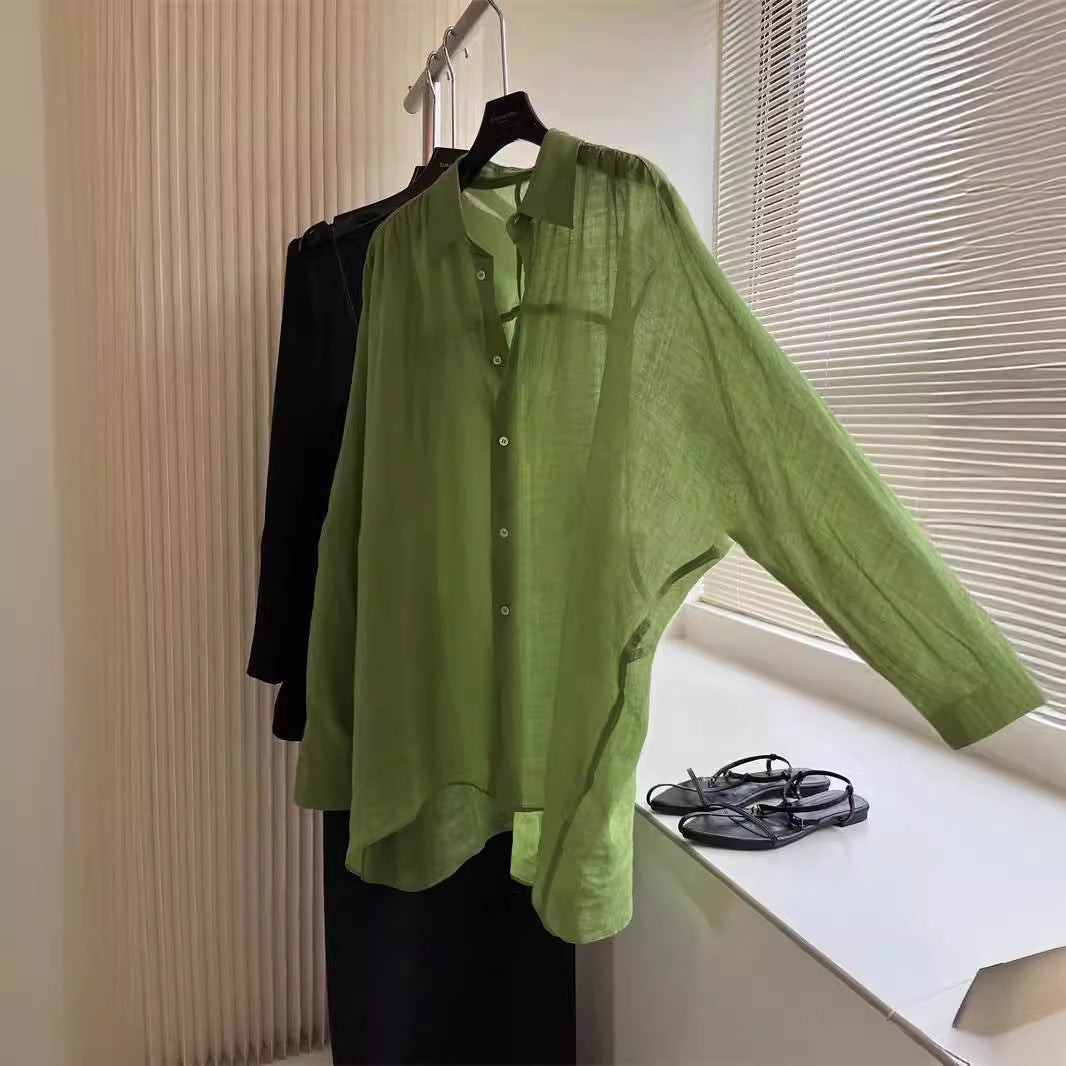 Women's light and airy blouse made of pure linen Mune Fashion