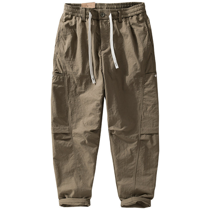 Men's utility cargo pants with drawstring waistband and side flap pockets Mune Fashion