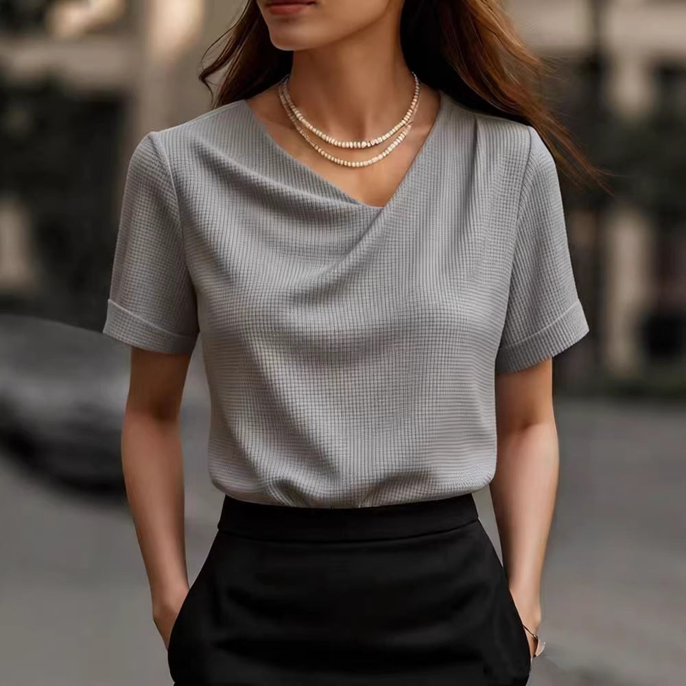 Women's wrap top with textured design Mune Fashion