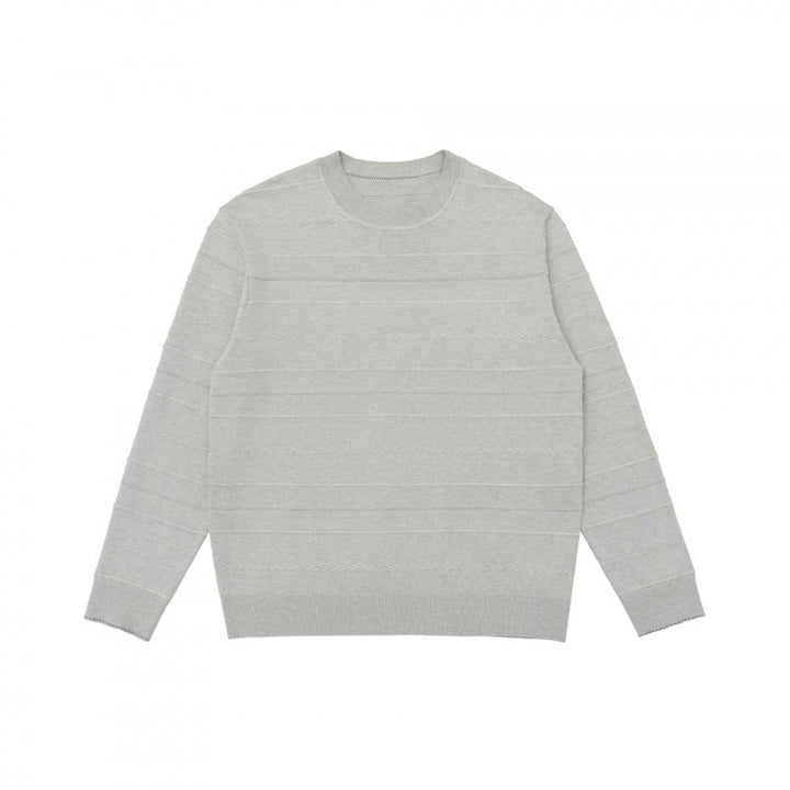 Unisex fine knit pullover with fine structured stripes, round neck and slightly oversized cut Mune Fashion