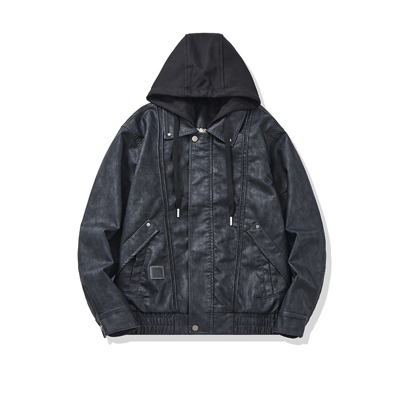 Men's Hooded Canvas Blouson in Boxy Cut with Utility Details Mune Fashion