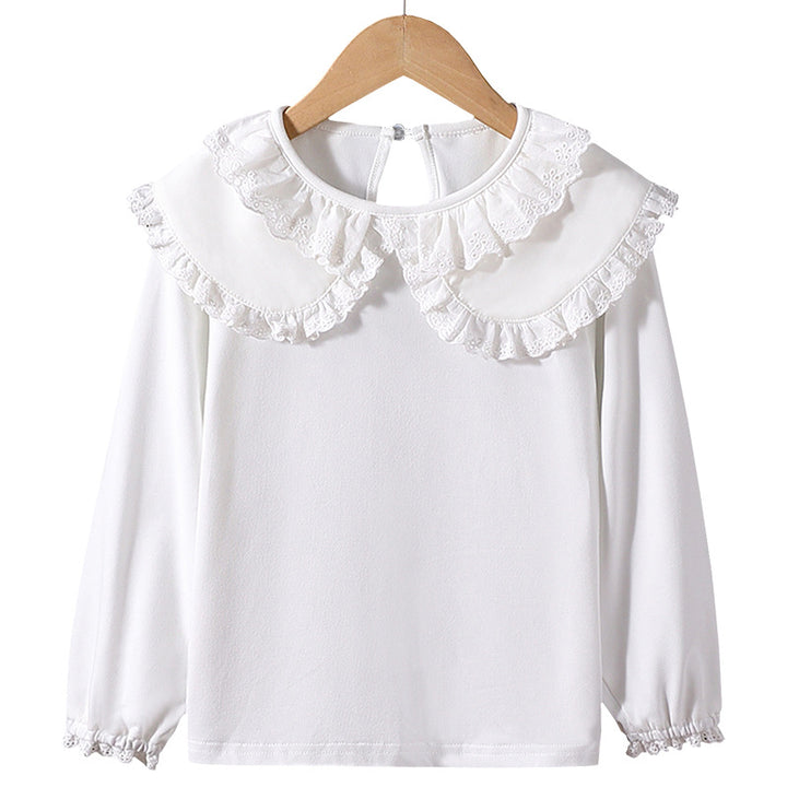 Girl's blouse with romantic ruffle hem Mune Fashion