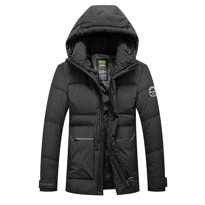 Men's down parka with removable hood and thermal insulation Mune Fashion
