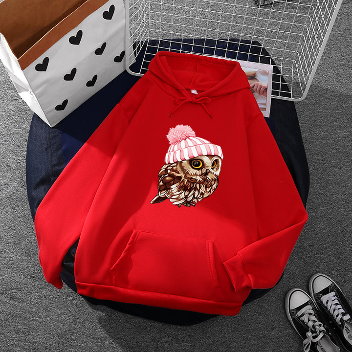 Women's casual oversized hoodie with heart and paw print, drawstring and ribbed cuffs Mune Fashion