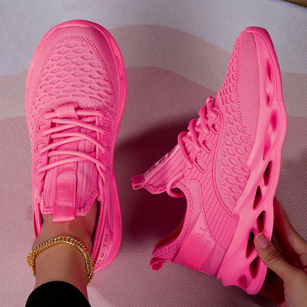 Women's Breathable Running Shoes with Elastic Upper and Grippy Sole Mune Fashion