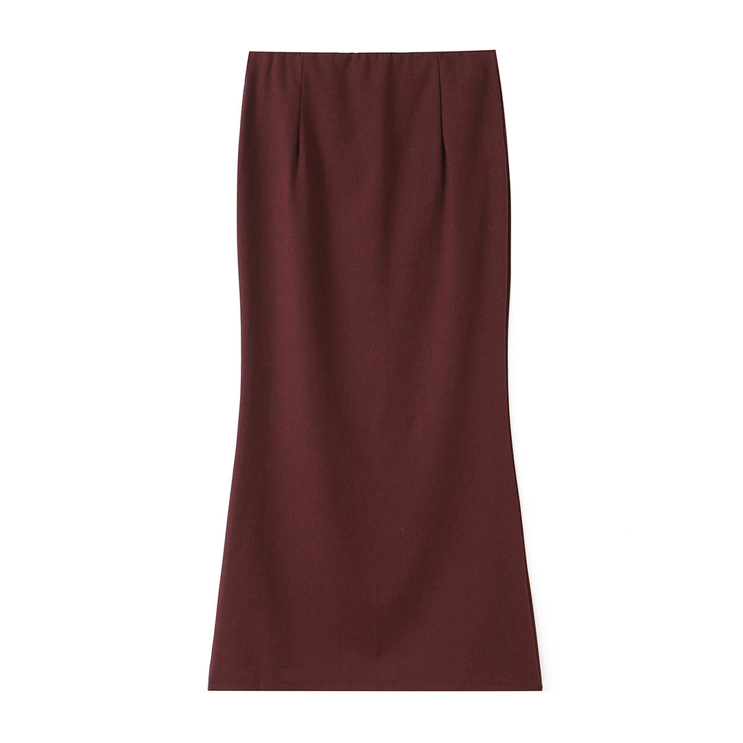 Women's Fitted Blazer and Midi Skirt Set with Decorative Chain Belt Mune Fashion