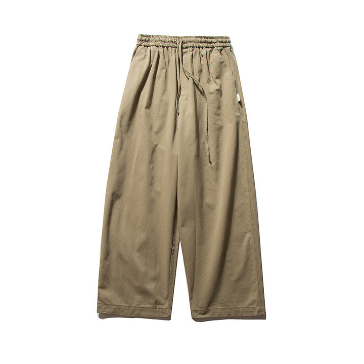 Unisex Wide Culotte Pants with Elastic Waistband and Drawstring Mune Fashion