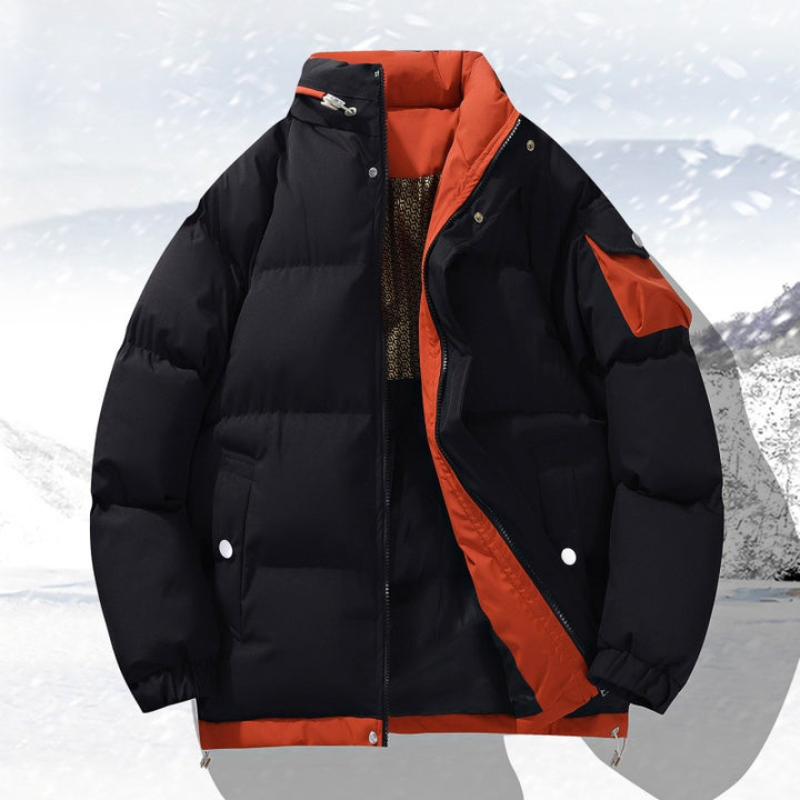 Men's non-padded outdoor quilted jacket with high standing collar insulation and elastic cuffs Mune Fashion