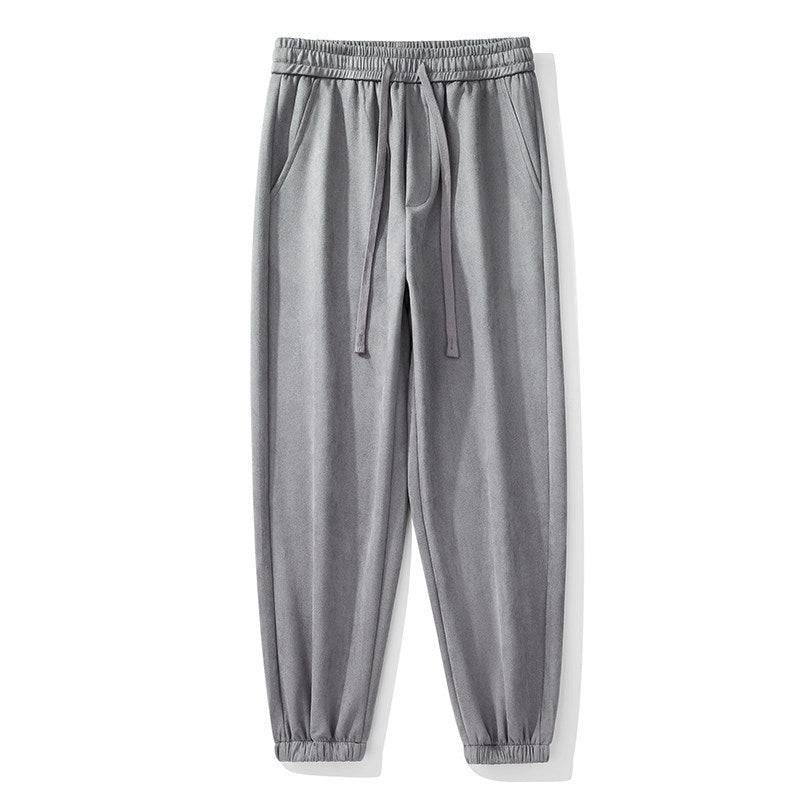 [Men] Tapered Jogging Pants with Elastic Waistband, Drawstring & Cuffs Mune Fashion
