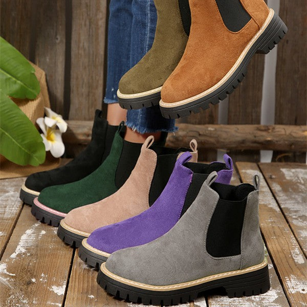 Ladies nan Chelsea boots with profiled tractor sole and elastic side panels Mune Fashion