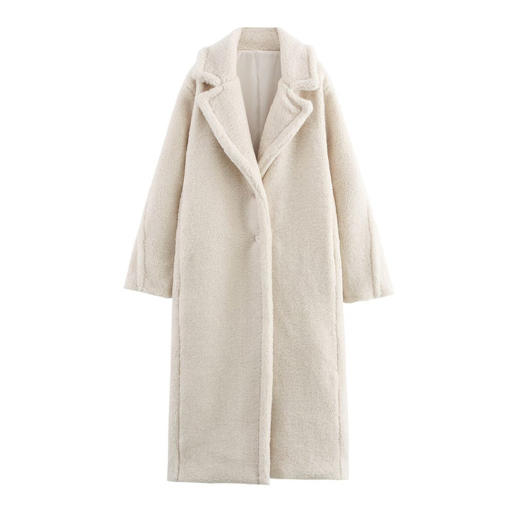 Fashionable Teddy Coat Women Comfort Long Coat Hood