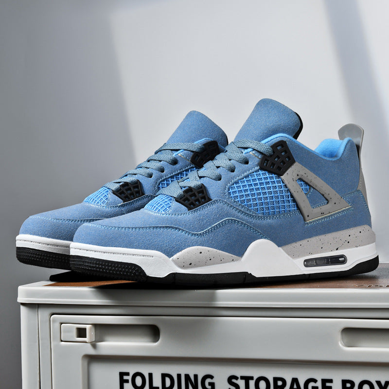 Men's retro-urban high-top sneakers with mesh panel, reinforced heel cap, and cushioning air unit Mune Fashion
