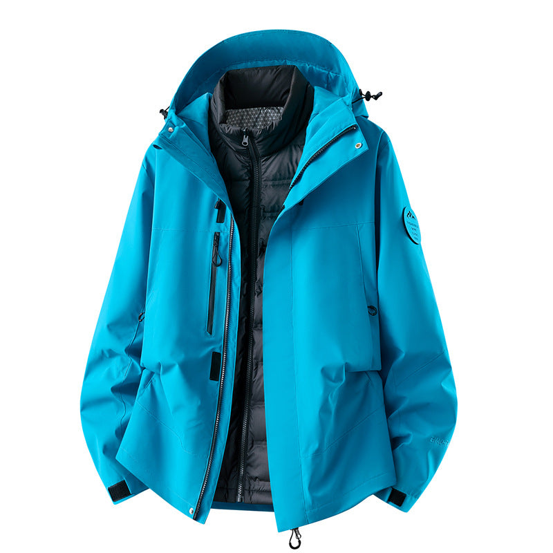 Men's waterproof outdoor jacket with removable fleece inner jacket Mune Fashion