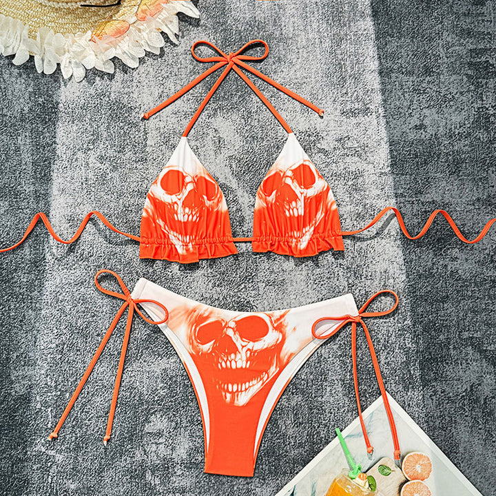 Women's Triangle Bikini with trendy Skeleton Design Mune Fashion