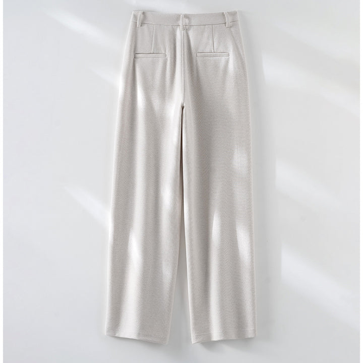 Women's Elegant High-Waist Palazzo Trousers with Crease and Decorative Center Seam Mune Fashion