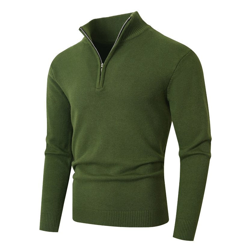 Men's sweater with half zipper and fine merino mix Mune Fashion