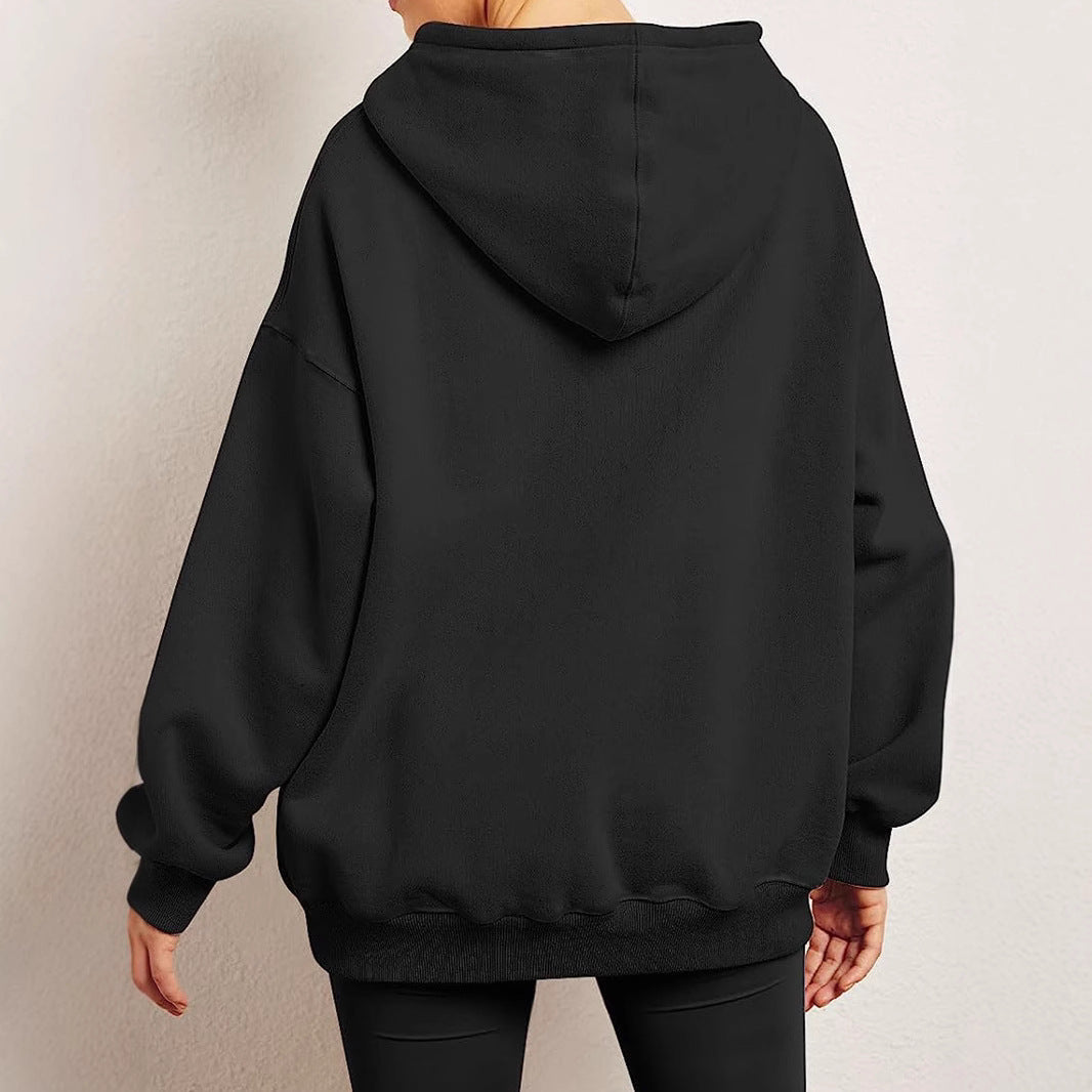 Women's oversized hoodie with extended back, fleecy interior, and kangaroo pocket Mune Fashion