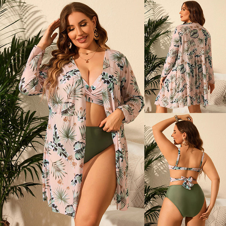 Women's bikini set with floral wrap top and high-cut pants Mune Fashion