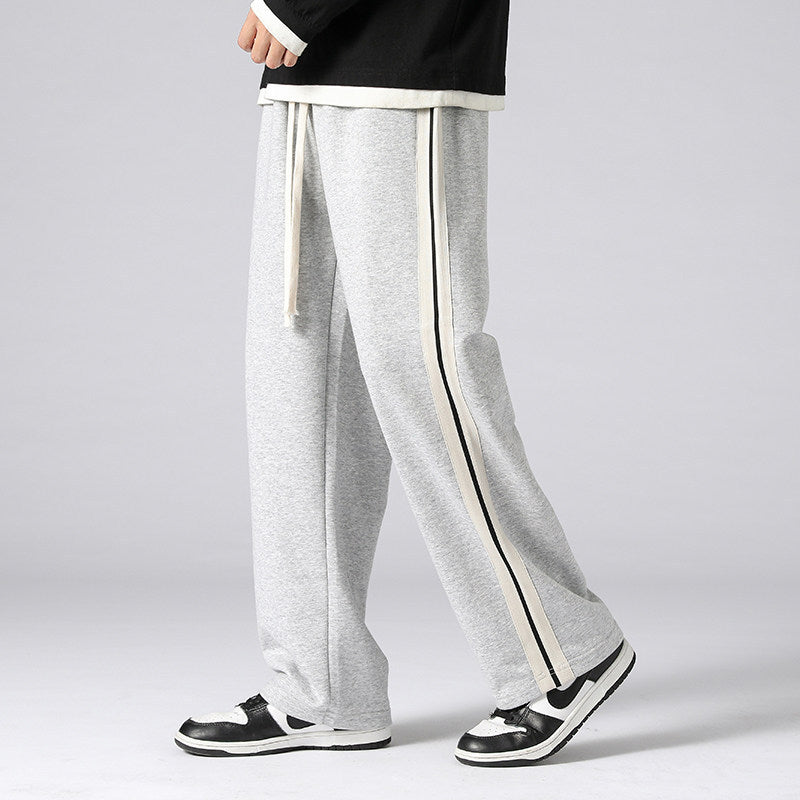 Men's Relaxed-Fit Lounge Pants with Distinctive Side Stripes & Adjustable Drawstring Mune Fashion