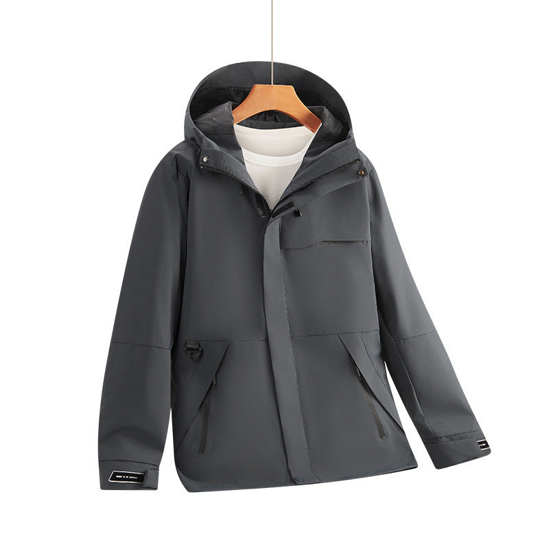 Men's Water-Repellent Softshell Hoodie Jacket with Concealed Zippers and Urban Cut Mune Fashion