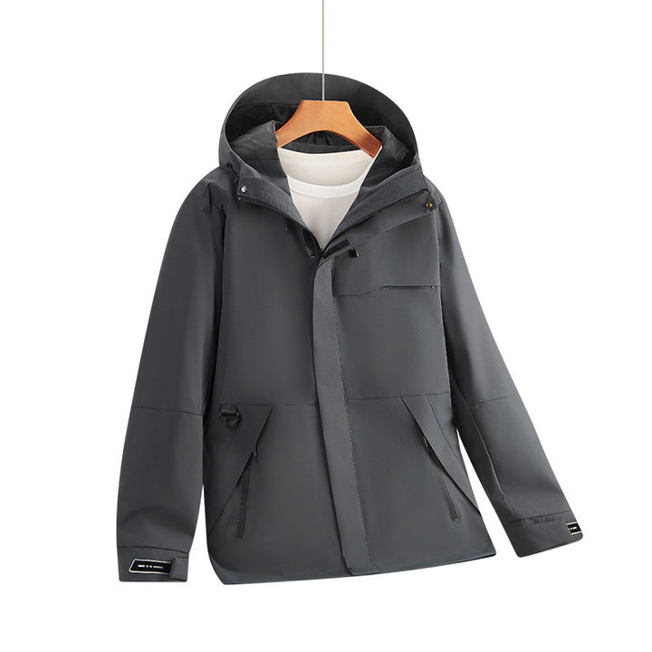 Men's Water-Repellent Softshell Hoodie Jacket with Concealed Zippers and Urban Cut Mune Fashion