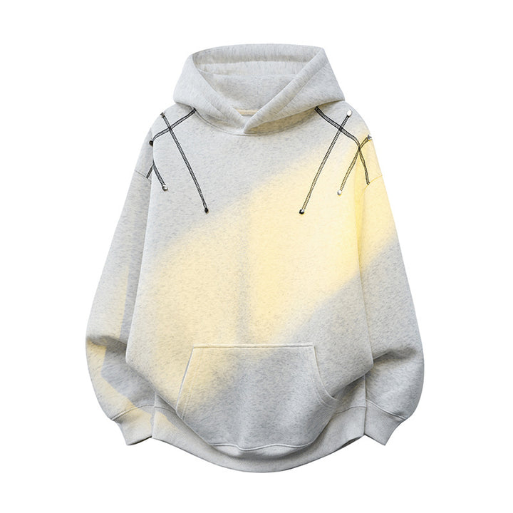 Unisex Oversized Hoodie with Kangaroo Pocket and Decorative Drawstrings Mune Fashion