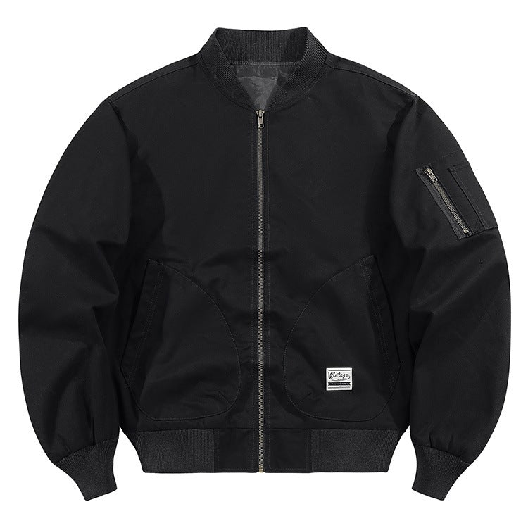 Men's Fashionable Bomber Jacket with Practical Pockets Mune Fashion