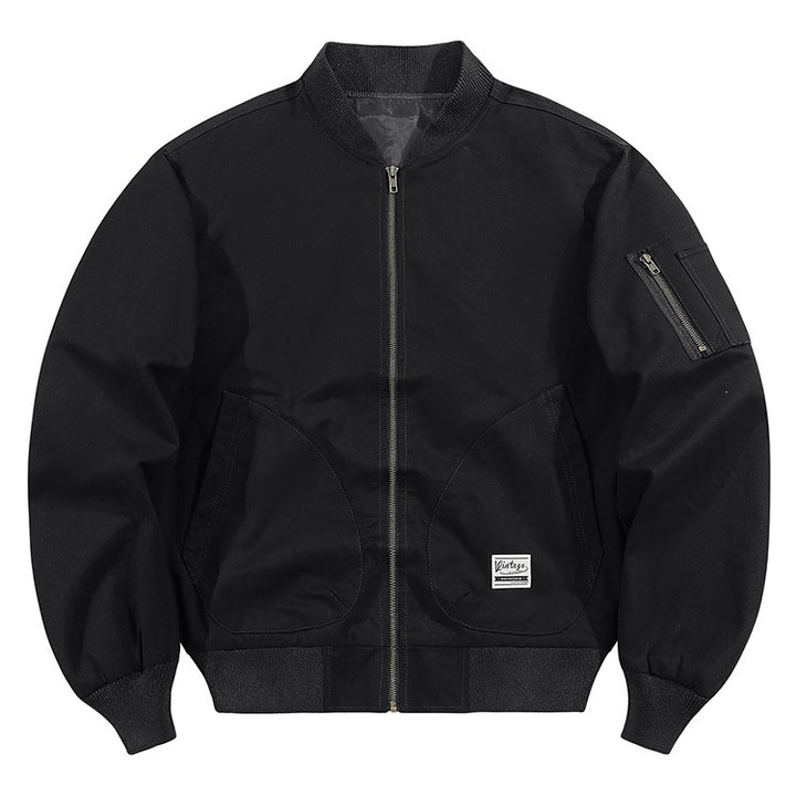 Men's Fashionable Bomber Jacket with Practical Pockets Mune Fashion