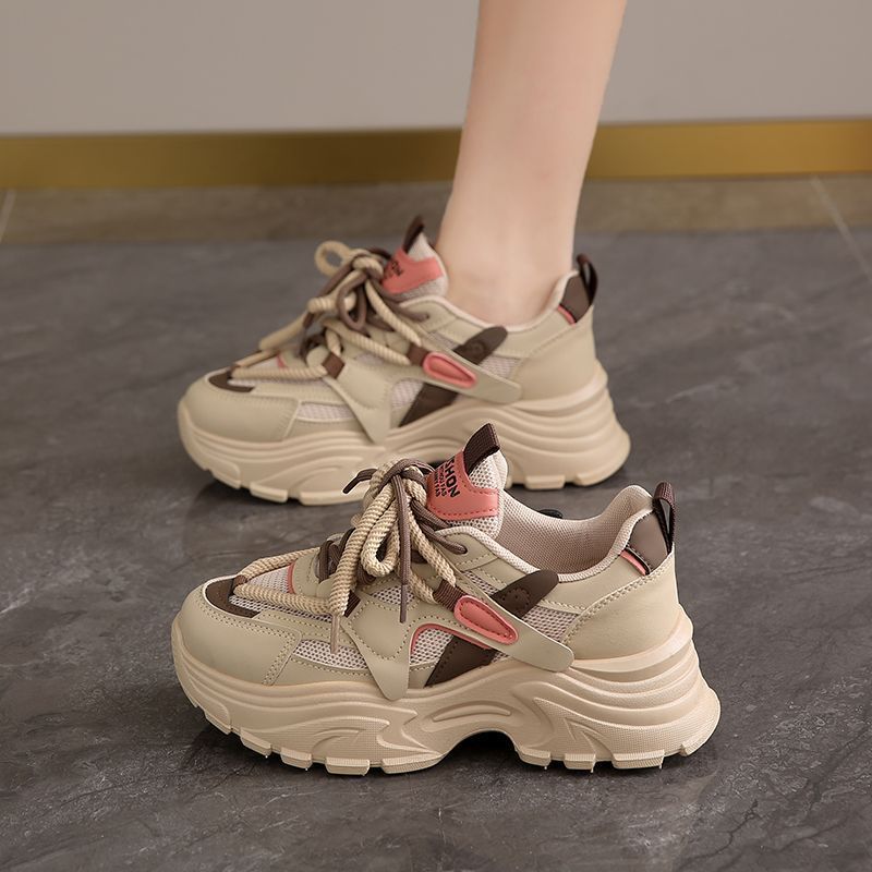 Women Sporty Chunky Sneakers with Breathable Mesh Upper and Cushioning Comfort Mune Fashion